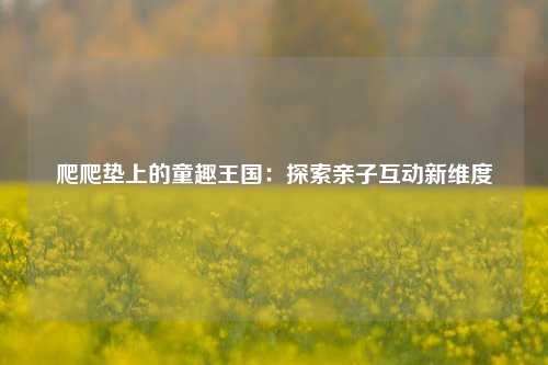 爬爬垫上的童趣王国:探索亲子互动新维度