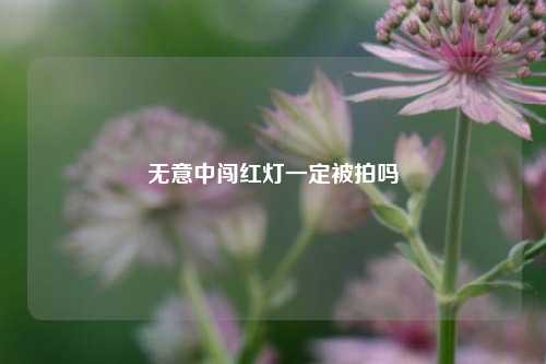 无意中闯红灯一定被拍吗