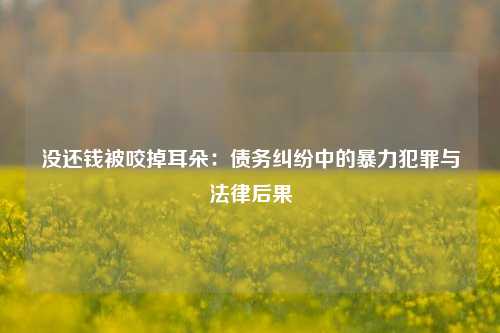 没还钱被咬掉耳朵:债务纠纷中的暴力犯罪与法律后果
